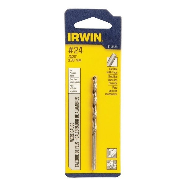 Irwin #24 X 3-1/8 in. L High Speed Steel Wire Gauge Bit 1 pc 81124ZR